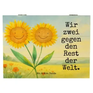 Angebot Mr. & Mrs. Panda Box Blume Sonnenblume Design mit Spruch in Weiß günstig kaufen | limango