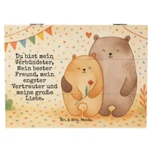 Rabatt Mr. & Mrs. Panda Box Bären Liebe Design mit Spruch in Weiß günstig kaufen | limango