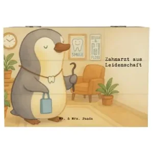 Kostenloser Versand Mr. & Mrs. Panda Box Zahnarzt Leidenschaft Design mit Spruch in Weiß günstig kaufen | limango