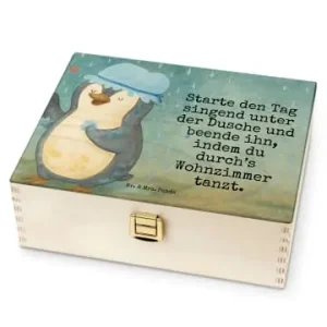 Mr. & Mrs. Panda Tee Box Pinguin Duschen Design mit Spruch in Weiß günstig kaufen | limango Top-Angebot