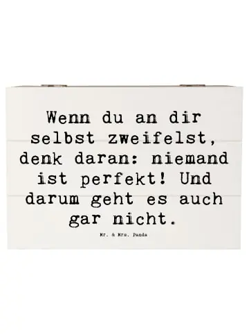 Mr. & Mrs. Panda Box aus Holz Spruch Zweifel an sich selbst mit ... in Weiß günstig kaufen | limango Zertifiziert