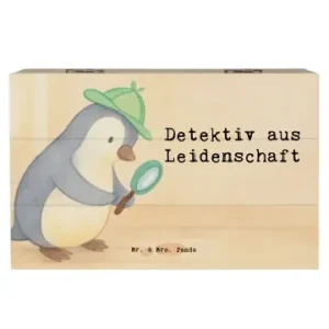 Mr. & Mrs. Panda Box Detektiv Leidenschaft Design mit Spruch in Weiß günstig kaufen | limango Billig