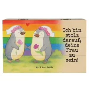 Knallerangebot Mr. & Mrs. Panda Box Pinguine Lesbian Pride Design mit Spruch in Weiß günstig kaufen | limango
