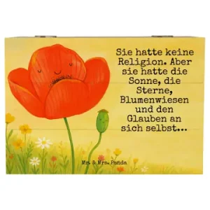Super-Preis Mr. & Mrs. Panda Box Blume Mohnblume Design mit Spruch in Weiß günstig kaufen | limango