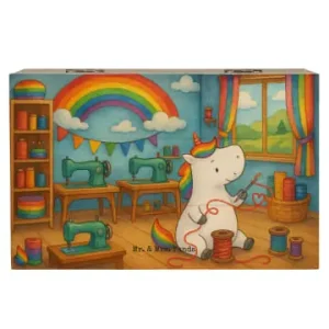 Nur Für Kurze Zeit Mr. & Mrs. Panda Box aus Holz Einhorn Näherin Design ohne Spruch in Weiß günstig kaufen | limango