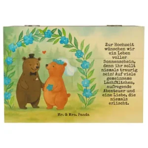 Mr. & Mrs. Panda Box Bären Hochzeit Design mit Spruch in Weiß günstig kaufen | limango Super-Preis
