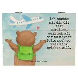 Mr. & Mrs. Panda Box Bär Flugzeug Design mit Spruch in Weiß günstig kaufen | limango Gratis Versand