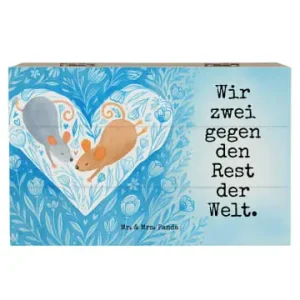 Rabatt Mr. & Mrs. Panda Box Mäuse Herz Design mit Spruch in Weiß günstig kaufen | limango