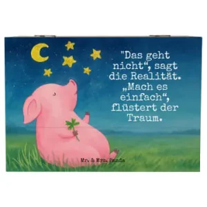 Angebot Mr. & Mrs. Panda Box Schwein Glück Design mit Spruch in Weiß günstig kaufen | limango