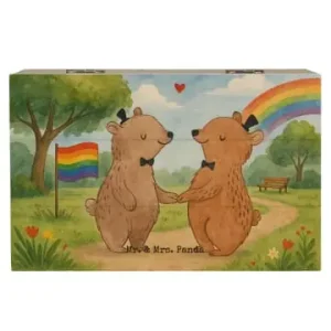 Mr. & Mrs. Panda Box Bären Gay Pride Design ohne Spruch in Weiß günstig kaufen | limango Versand Am Gleichen Tag