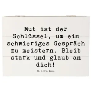Neu Im Sortiment Mr. & Mrs. Panda Box Spruch Ein schwieriges Gespräch führen mit ... in Weiß günstig kaufen | limango