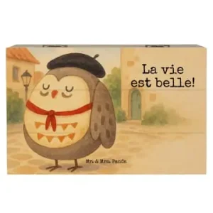 Neuheit Mr. & Mrs. Panda Box aus Holz Eule Frankreich Design mit Spruch in Weiß günstig kaufen | limango