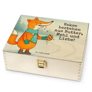 Markenprodukt Mr. & Mrs. Panda Tee Box Fuchs Keks Design mit Spruch in Weiß günstig kaufen | limango