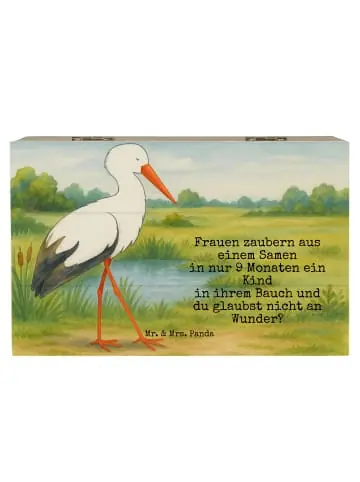 Neu Mr. & Mrs. Panda Box Storch Design mit Spruch in Weiß günstig kaufen | limango