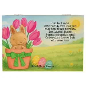 Mr. & Mrs. Panda Box Hase Tulpen Design mit Spruch in Weiß günstig kaufen | limango Nur Für Kurze Zeit