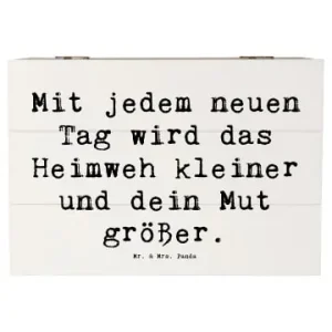 Mr. & Mrs. Panda Box Spruch Heimweh überwinden Mut mit Spruch in Weiß günstig kaufen | limango Finale Aktion