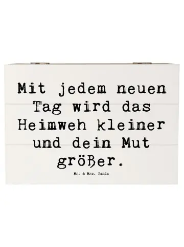 Mr. & Mrs. Panda Box Spruch Heimweh überwinden Mut mit Spruch in Weiß günstig kaufen | limango Finale Aktion