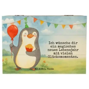 Online Kaufen Mr. & Mrs. Panda Box Pinguin Geburtstag Design mit Spruch in Weiß günstig kaufen | limango