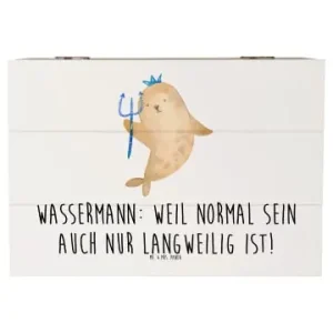 Mr. & Mrs. Panda Box Wassermann Unikat mit Spruch in Weiß günstig kaufen | limango Rabatt