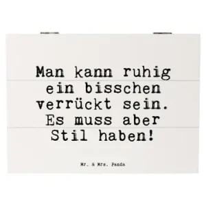 Angebot Mr. & Mrs. Panda Box Man kann ruhig ein... mit Spruch in Weiß günstig kaufen | limango