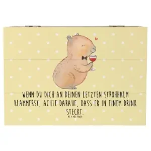 Mr. & Mrs. Panda Box Capybara Wein mit Spruch in Gelb Pastell günstig kaufen | limango Begrenztes Angebot