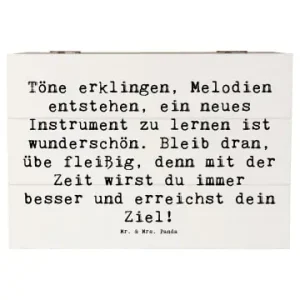 Jetzt Kaufen Mr. & Mrs. Panda Box Spruch Ein neues Musikinstrument lernen mit... in Weiß günstig kaufen | limango