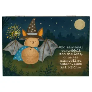 Zertifiziert Mr. & Mrs. Panda Box Fledermaus Zauberer Design mit Spruch in Weiß günstig kaufen | limango