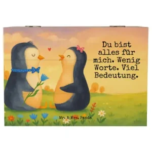 Preisknaller Mr. & Mrs. Panda Box Pinguin Pärchen Design mit Spruch in Weiß günstig kaufen | limango
