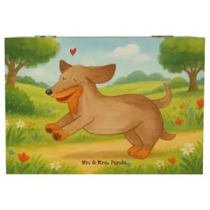 Direktkauf Mr. & Mrs. Panda Box Hund Dackel Design ohne Spruch in Weiß günstig kaufen | limango