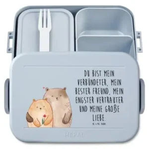 Kracherpreis Mr. & Mrs. Panda Bento Box Bären Liebe Motiv mit Spruch in Blau Pastell günstig kaufen | limango