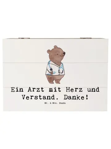 Mr. & Mrs. Panda Box Spruch Arzt mit Herz mit Spruch in Weiß günstig kaufen | limango Knallerangebot