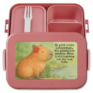 Mr. & Mrs. Panda Bento Box Capybara Blume Design mit Spruch in Rot Pastell günstig kaufen | limango Preisreduziert