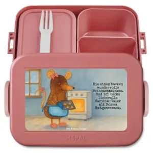 Jetzt Kaufen Mr. & Mrs. Panda Bento Box Maus Kekse Design mit Spruch in Rot Pastell günstig kaufen | limango