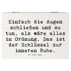 Meistverkauft Mr. & Mrs. Panda Box Spruch Innere Ruhe mit Spruch in Weiß günstig kaufen | limango