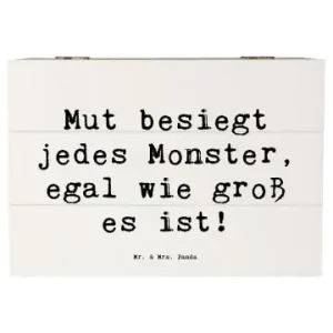 Direktkauf Mr. & Mrs. Panda Box Spruch Ängste vor Monstern besiegen mit Spruch in Weiß günstig kaufen | limango