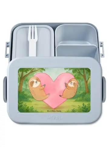 Günstig Mr. & Mrs. Panda Bento Box Faultiere Herz Design ohne Spruch in Blau Pastell günstig kaufen | limango