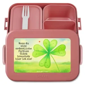 Heißes Angebot Mr. & Mrs. Panda Bento Box Blume Kleeblatt Design mit Spruch in Rot Pastell günstig kaufen | limango