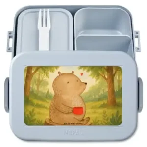 Sichere Zahlung Mr. & Mrs. Panda Bento Box Bär Kaffee Design ohne Spruch in Blau Pastell günstig kaufen | limango