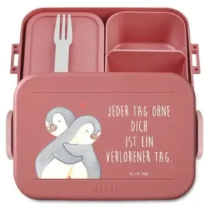 Ausverkauf Mr. & Mrs. Panda Bento Box Pinguine Kuscheln Motiv mit Spruch in Rot Pastell günstig kaufen | limango