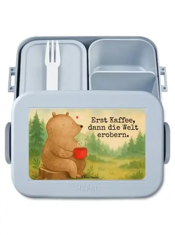 Highlight Mr. & Mrs. Panda Bento Box Bär Kaffee Design mit Spruch in Blau Pastell günstig kaufen | limango