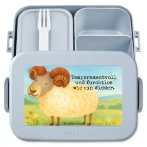 Mr. & Mrs. Panda Bento Box Sternzeichen Widder Design mit Spruch in Blau Pastell günstig kaufen | limango Ausverkauf