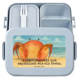 Top-Seller Mr. & Mrs. Panda Bento Box Sternzeichen Krebs Design mit Spruch in Blau Pastell günstig kaufen | limango