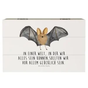 Preiswert Mr. & Mrs. Panda Box Fledermaus Flügel mit Spruch in Weiß günstig kaufen | limango
