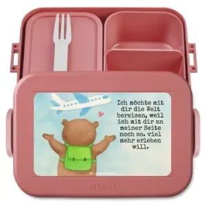 Mr. & Mrs. Panda Bento Box Bär Flugzeug Design mit Spruch in Rot Pastell günstig kaufen | limango Sofort Bestellen