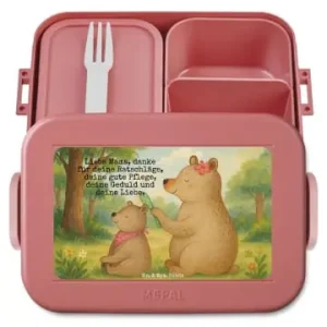 Geprüft Mr. & Mrs. Panda Bento Box Bär Kind Design mit Spruch in Rot Pastell günstig kaufen | limango