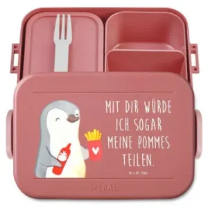 Versand Am Gleichen Tag Mr. & Mrs. Panda Bento Box Pinguin Pommes Motiv mit Spruch in Rot Pastell günstig kaufen | limango
