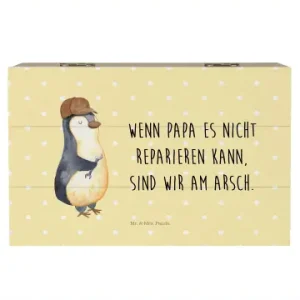 Mr. & Mrs. Panda Box aus Holz Wenn Papa es nicht reparieren kann... in Gelb Pastell günstig kaufen | limango Neuheit