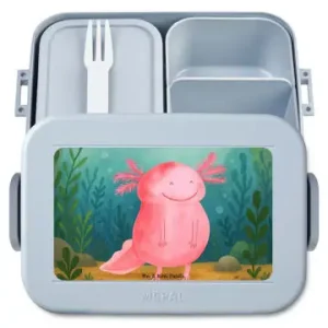 Jetzt Bestellen Mr. & Mrs. Panda Bento Box Axolotl Glücklich Design ohne Spruch in Blau Pastell günstig kaufen | limango