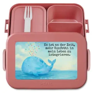 Mr. & Mrs. Panda Bento Box Wal Konfetti Design mit Spruch in Rot Pastell günstig kaufen | limango Kostenfreie Lieferung