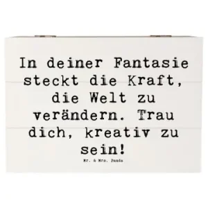 Mr. & Mrs. Panda Box Spruch Die Freude an der Kreativität entdec... in Weiß günstig kaufen | limango Bestpreis